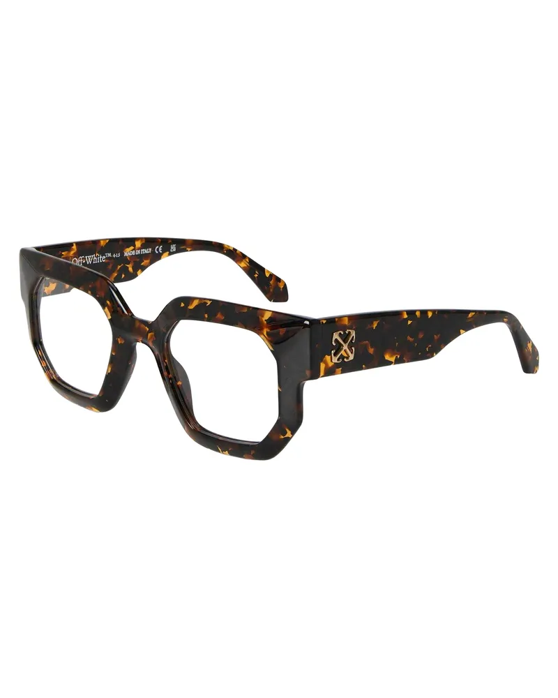 OFF-WHITE Style 8b" Logo-Sonnenbrille für Herren/Damen Unisex (Braun Orange