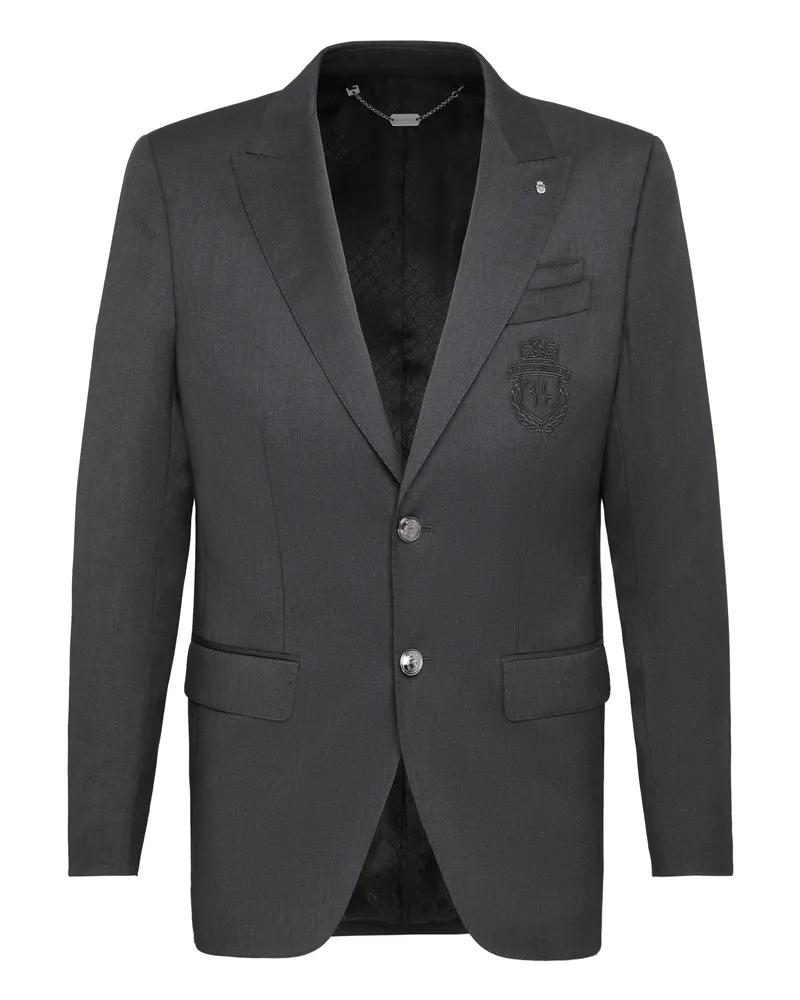 Billionaire Blazer Crest Grau