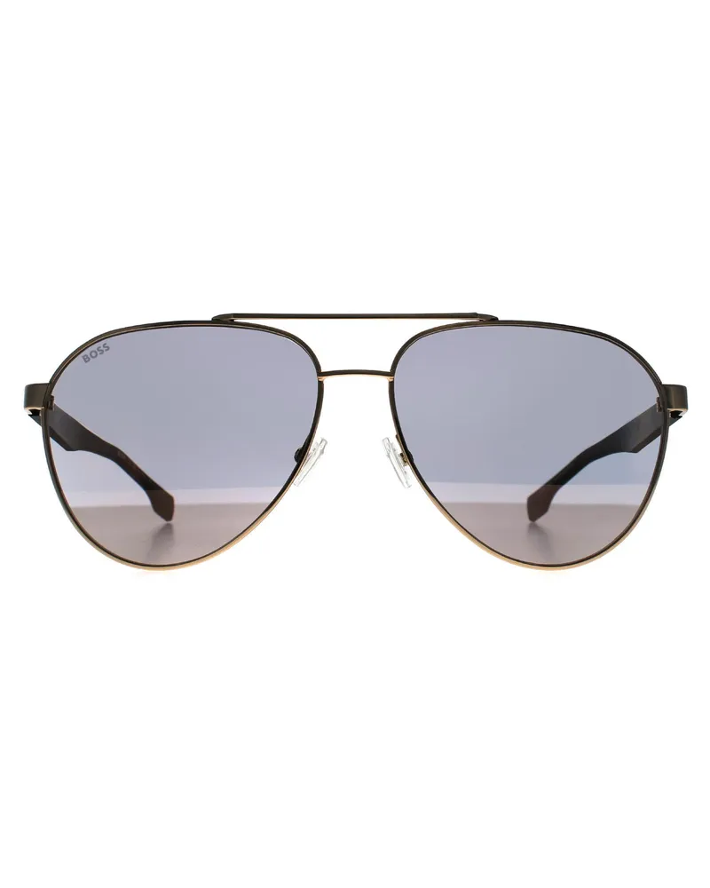 HUGO BOSS Aviator Herren Gold Schwarz Gold Spiegel BOSS 1485/S Gold