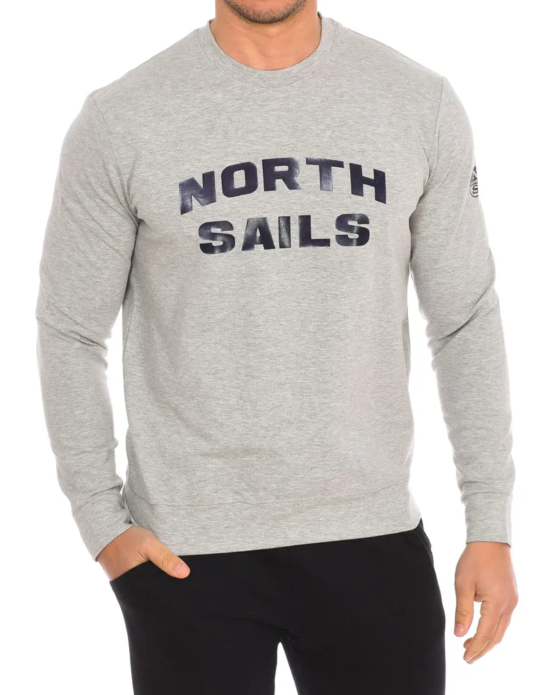 North Sails Langarm Sweatshirt mit Rundhalsausschnitt 9024170 Herren Grau
