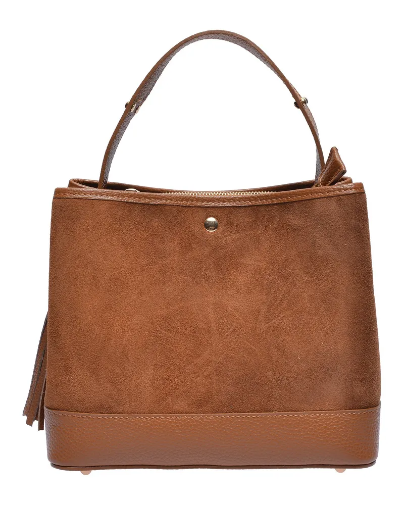 Isabella Rhea COGNAC Rindsledertasche Braun