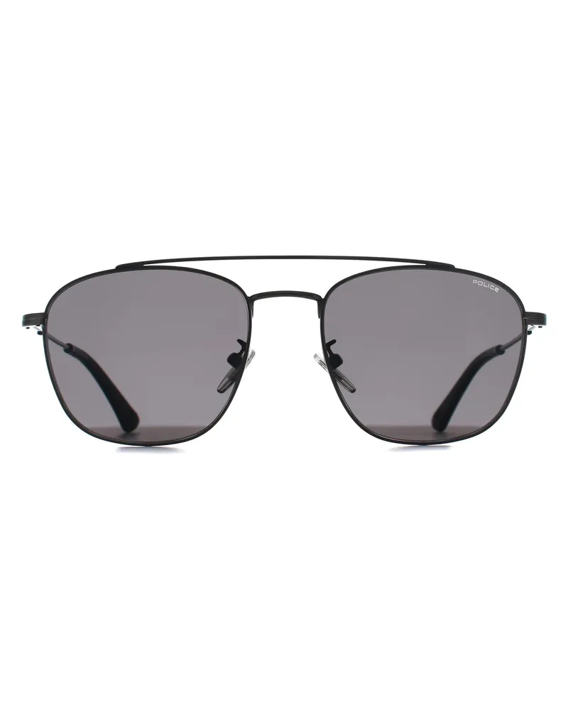 Police SPL996 Origins Lite 2 Aviator-Sonnenbrille, glänzendes Bakelit - Grau Grau