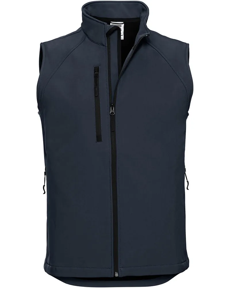 Russell Athletic Russell Mens 3 Layer Soft Shell Gilet Jacke (French Navy Marineblau