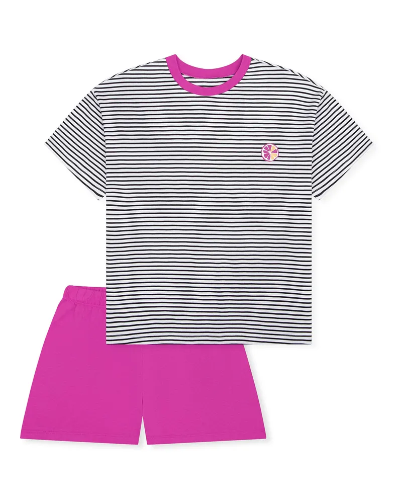 Schiesser Mädchen Pyjama NightwearSchlafanzug, Pyjama Set, Nachtwäsche Rosa