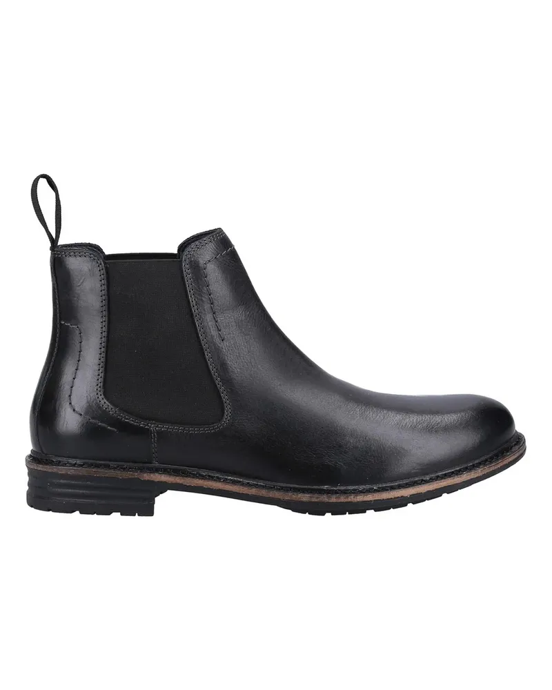 Hush Puppies Justin" Stiefeletten für Herren, Leder (Schwarz Schwarz
