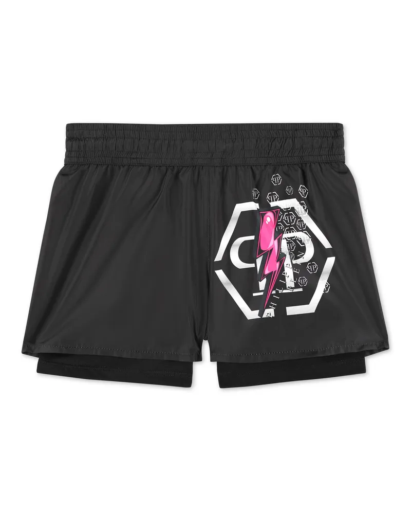 Philipp Plein Jogging-Shorts - Schwarz Schwarz