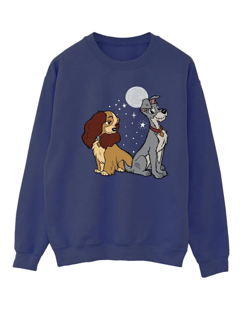 Disney Lady And The Tramp" Sweatshirt für Damen (Marineblau Marineblau