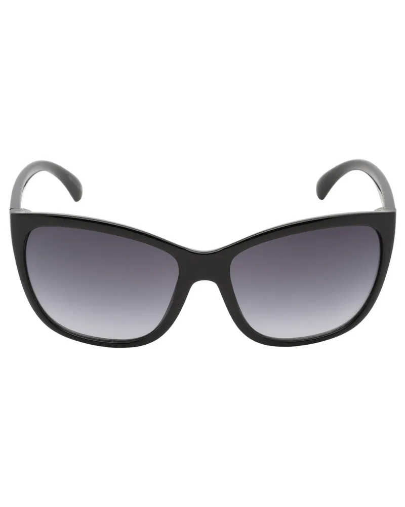 Calvin Klein Dunkelgraue Sonnenbrille mit Verlaufsglas und schwarzen Glasern Schwarz