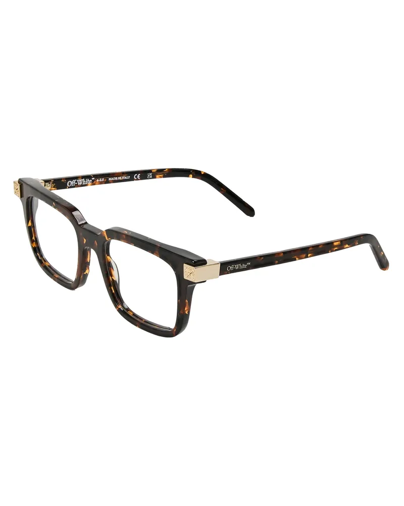 OFF-WHITE Off White - "Style 8S" Sonnenbrille für Herren/Damen Unisex, Azetat, Polycarbonate (Dunkles Havannabraun Dunkelbraun
