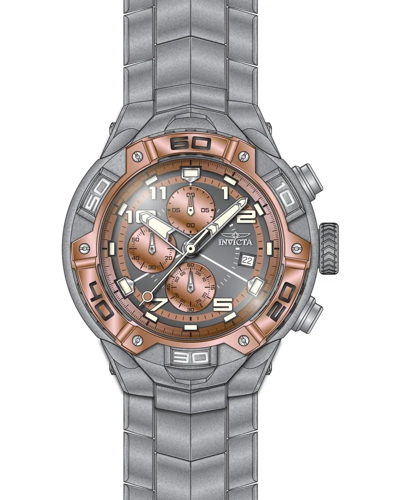Invicta Speedway 49882 Herrenuhr, Quarzwerk, Edelstahlgehäuse, 50 mm - Grau Grau