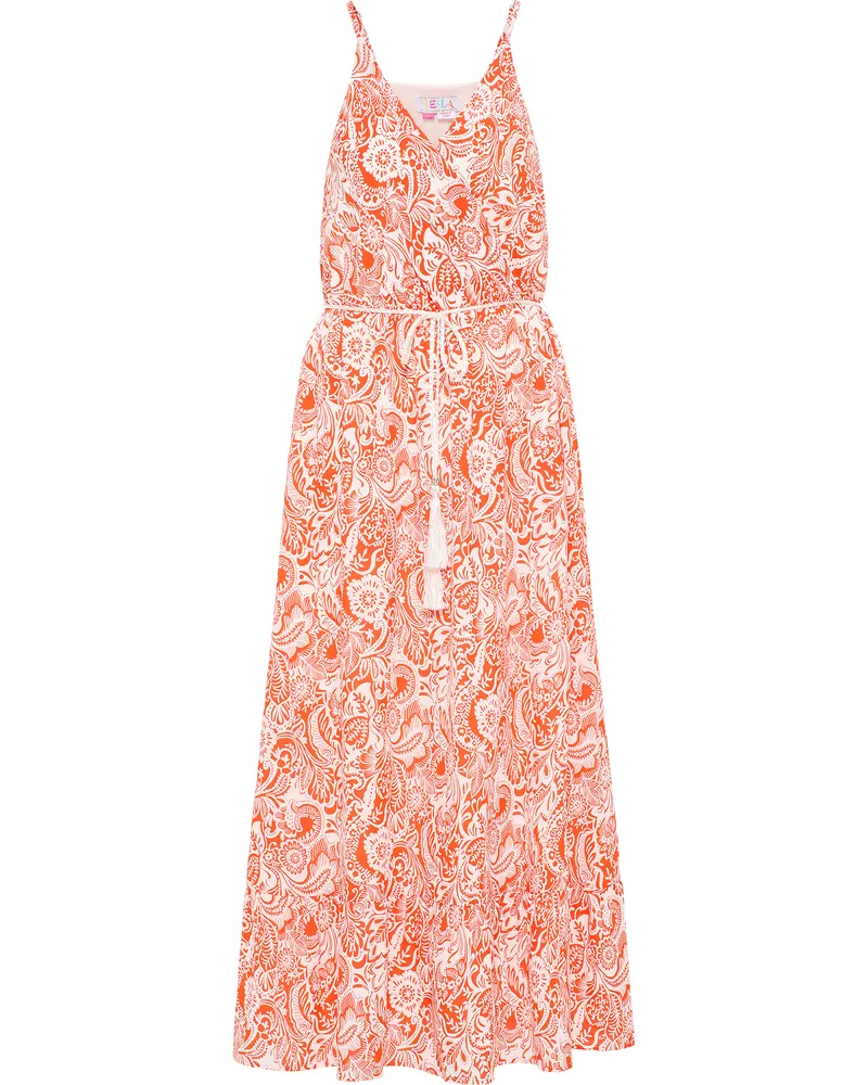 IZIA Kleid Damen rot weiss Weiß