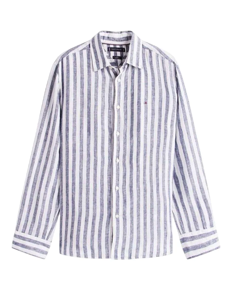 Tommy Hilfiger Bengal" Hemd für Herren, Langärmlig (Marine Marineblau