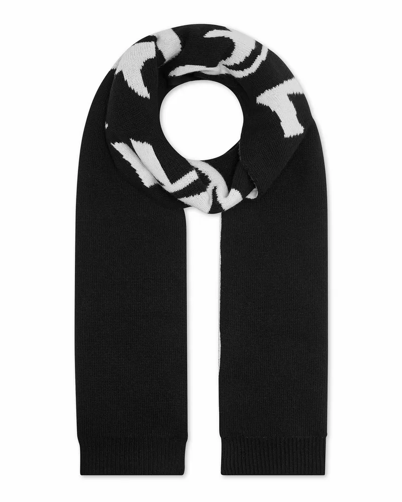 Philipp Plein Schal Gothic Plein Schwarz