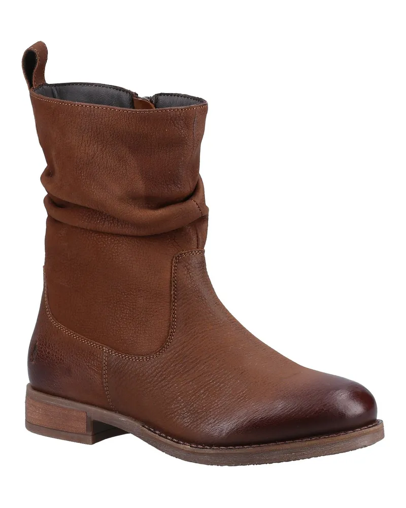Hush Puppies Emilia Leder Damen Tan Stiefel Cognac