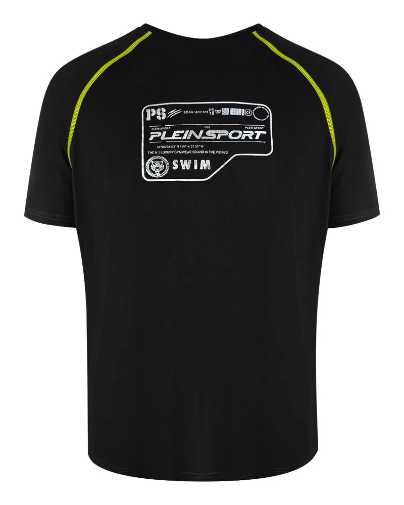 Philipp Plein Performance Logo Schwarzes T-shirt Schwarz