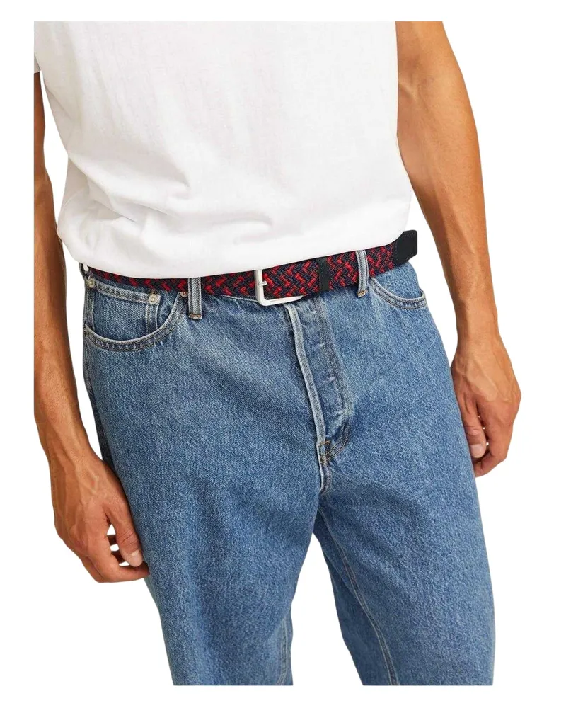 Jack & Jones Jack And Jones - Gürtel für Herren, geflochten, Leder (Marineblau Marineblau