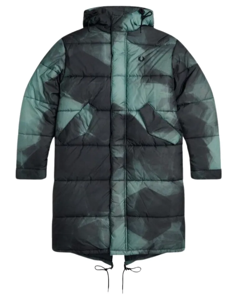 Fred Perry Fishtail Shaded Navy Blue Camoflauge Stepp-Pakra-Jacke Blau