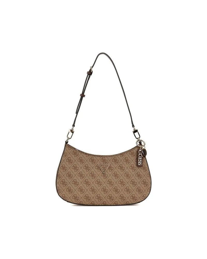 Guess Schultertasche Latte Logo/Braun Taupe