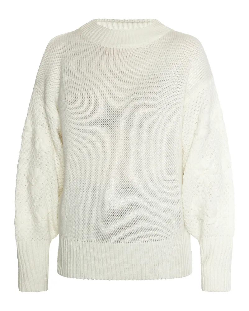 Usha Strickpullover Damen Wollweiß Wollweiß