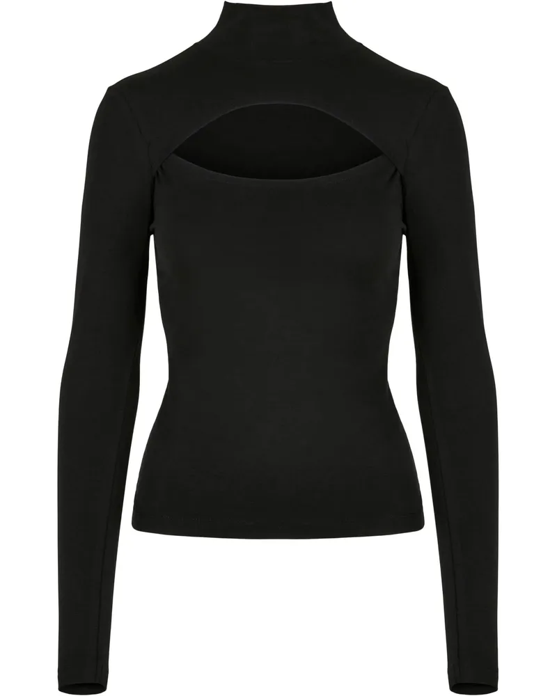 Urban Classics Oberteil Rollkragen für Damen Langärmlig (Schwarz Schwarz