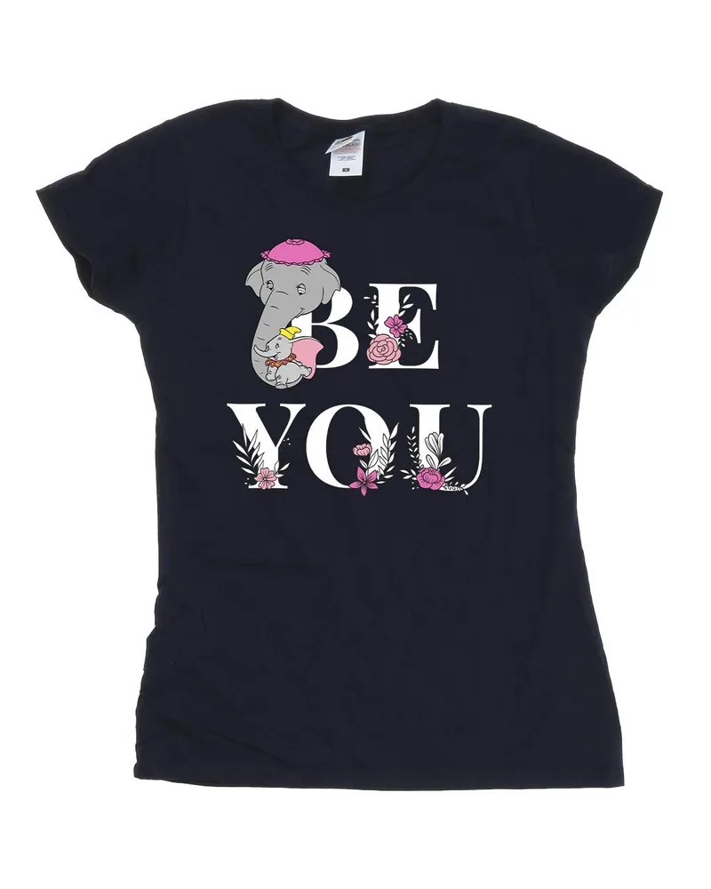 Disney Damen/Damen Dumbo Be You T-Shirt aus Baumwolle (Marineblau Marineblau