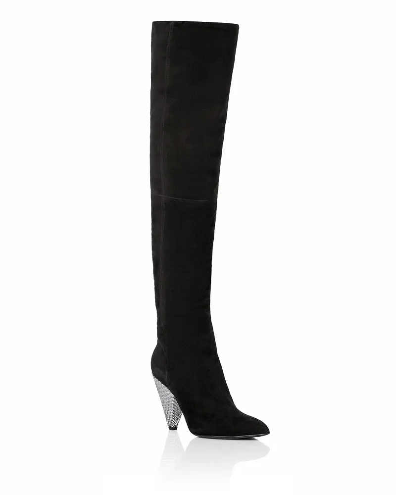 Philipp Plein Knee Boots Schwarz
