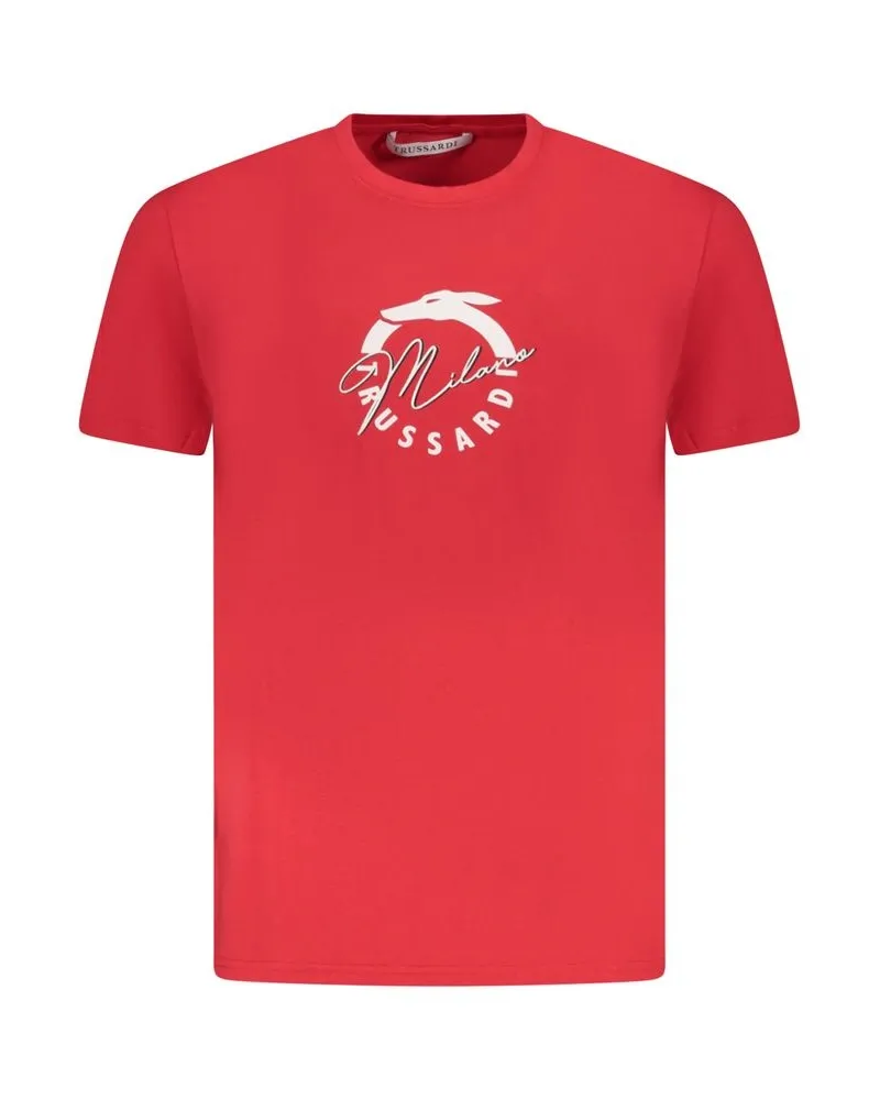 Trussardi Milano Logo T-Shirt Mohnrot