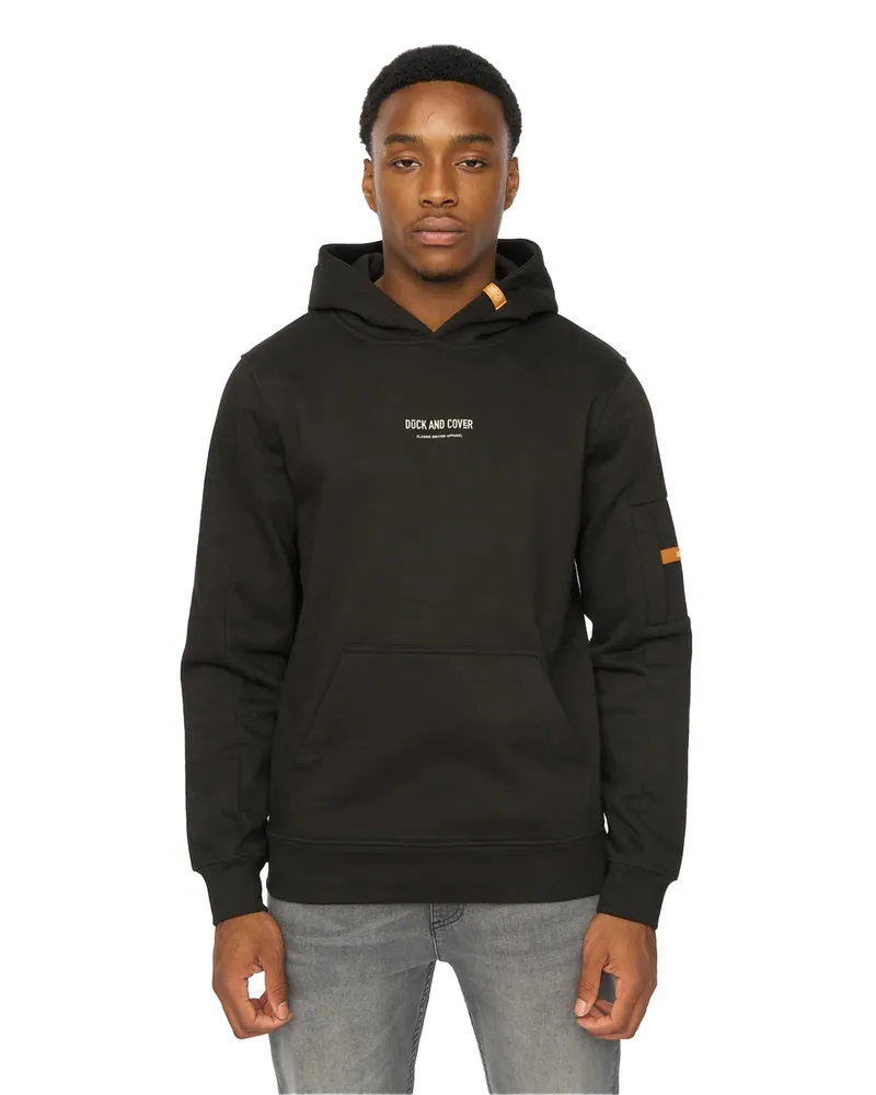 Duck and Cover Brammers V2" Kapuzenpullover für Herren (Schwarz Schwarz