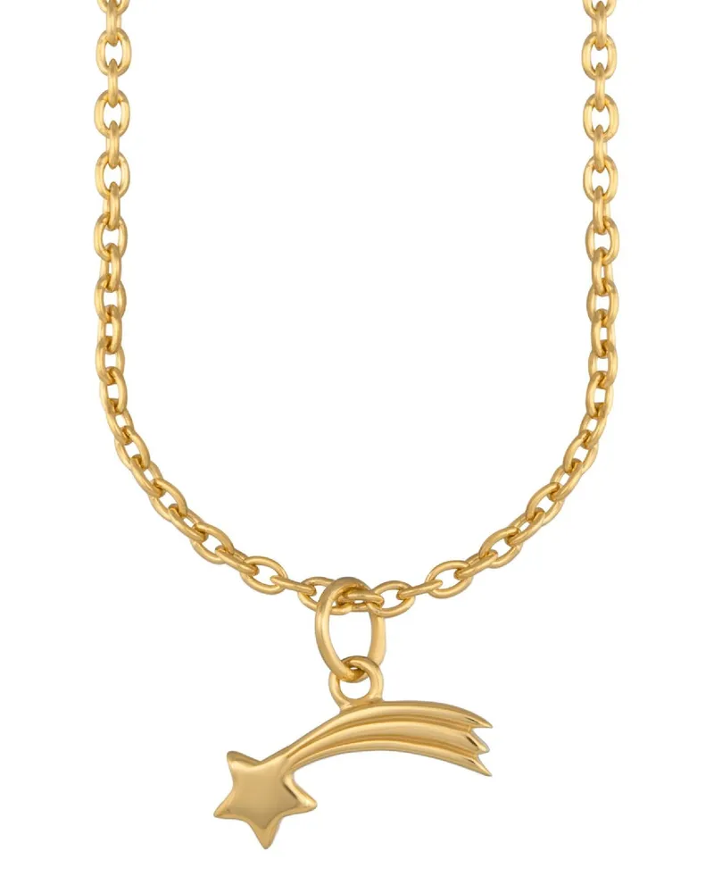 cai Anhänger mit Kette 925/- Sterling Silber vergoldet Sternschnuppe Gold