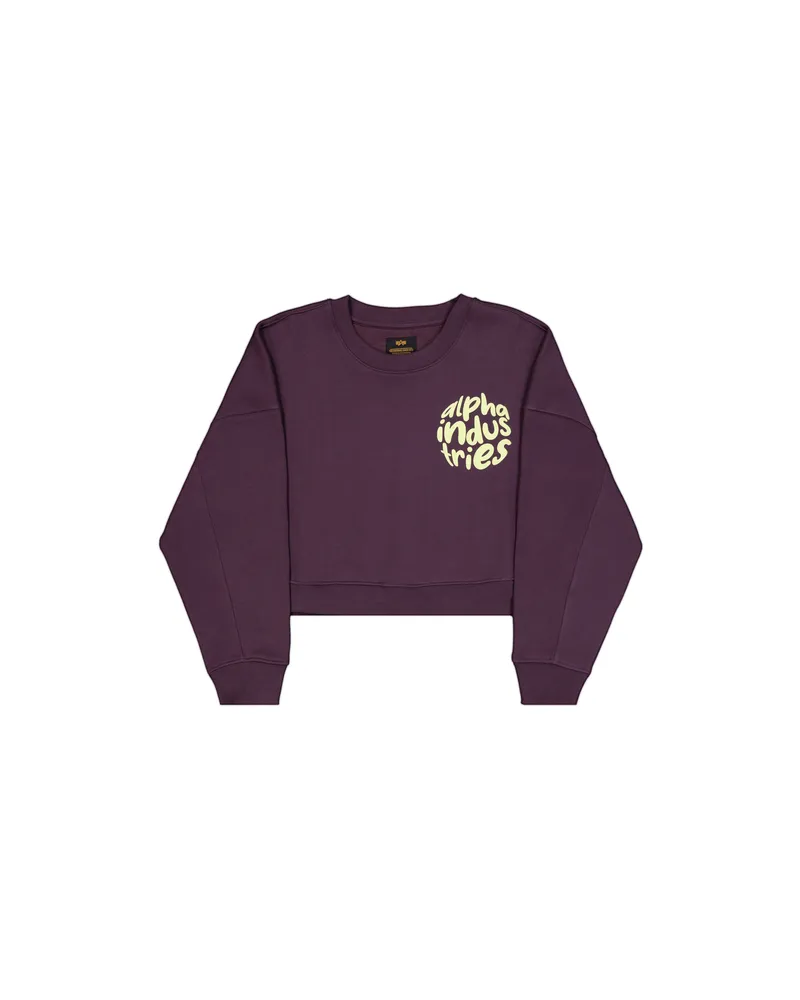 Alpha Industries Logo Sweatshirt Women Violett