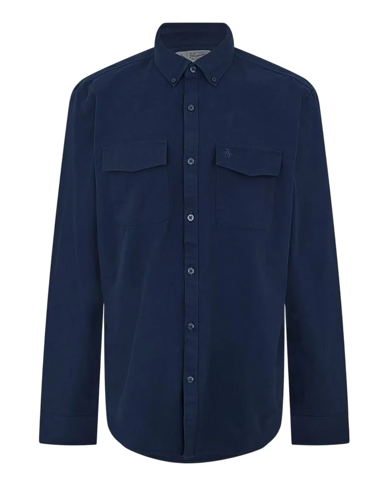 Original Penguin Hemd für Herren, Regulär (warmes Blau Blau