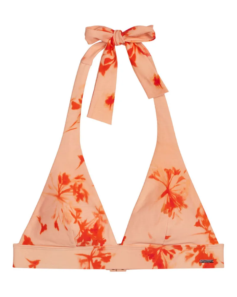 Marc O'Polo Marc O'Polo Damen Triangel-Bikini-Top Firecracker FloralTriangle Top, Dreiecks‑Bikini‑Top, Triangel Bikini Orange