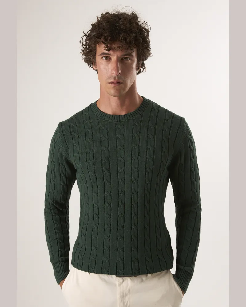 Felix Hardy Pullover Rundhalspullover Dunkelgrün