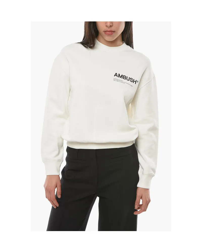 AMBUSH Crewneck WORKSHOP Sweatshirt mit Logo-Print in Weiß Weiß