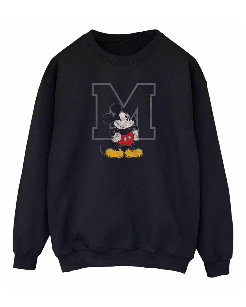 Disney Damen/Damen Classic M Mickey Mouse Sweatshirt (Schwarz Schwarz