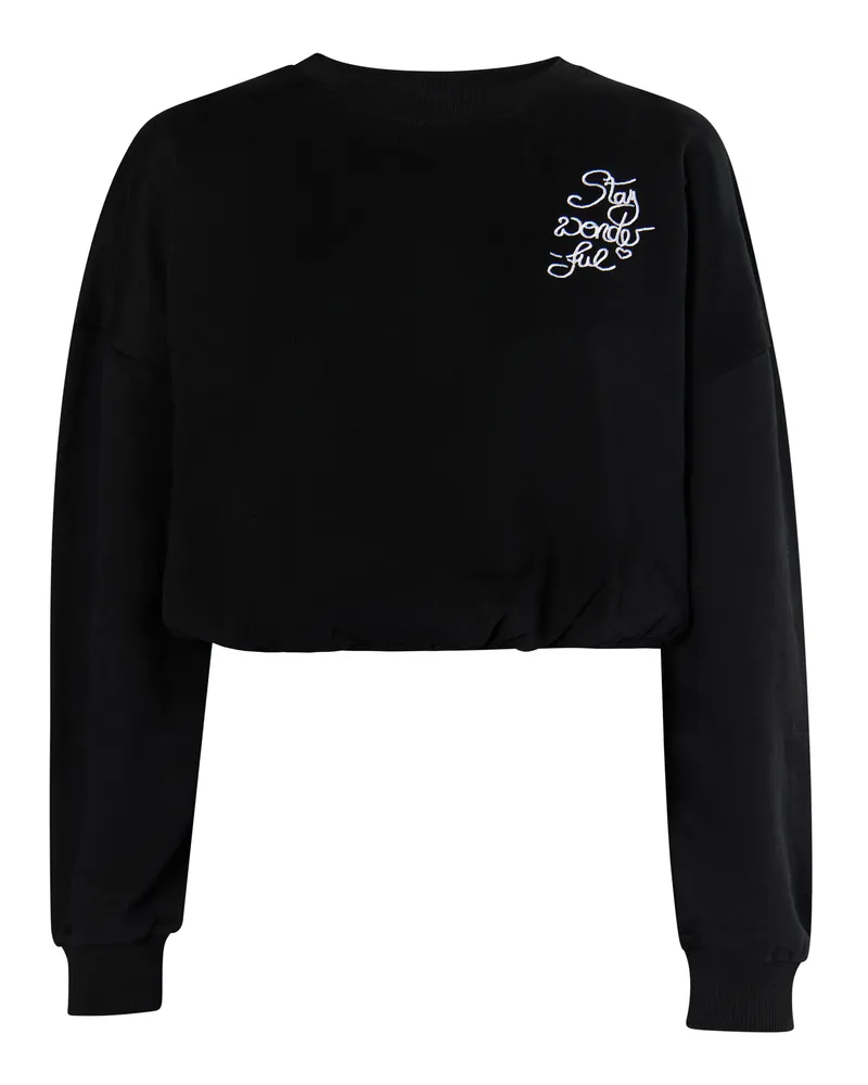 My Mo Sweatshirt kurz Damen schwarz Schwarz