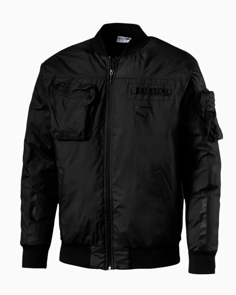 Puma Pace Lab Down Bomber Black Reißverschluss UP Mens Jacke 576808 01 Schwarz