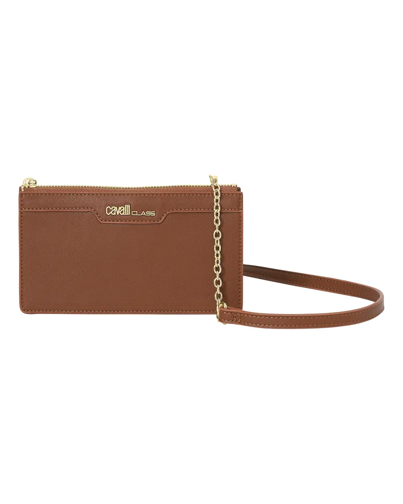 Roberto Cavalli Mini-Handtasche mit Kettenriemen, Modell CCHB0207 - Braun Braun