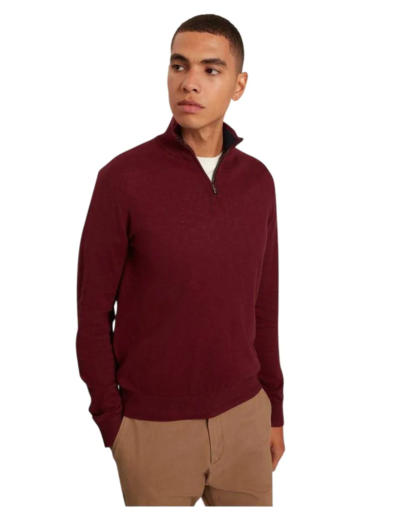 Ted Baker Pullover für Herren, Merinowolle (Ochsenblutrot Rot
