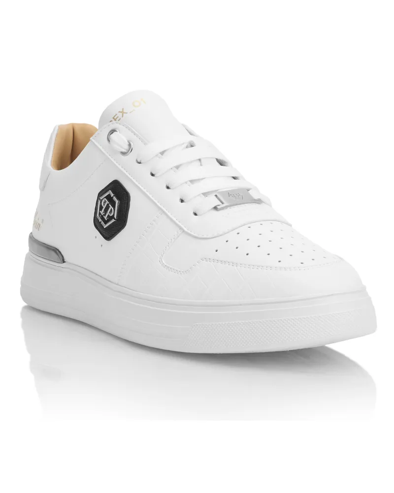 Philipp Plein Lo-Top Turnschuhe Cocco Weiß