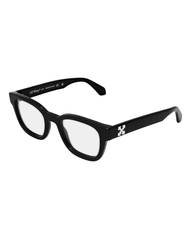 OFF-WHITE Off White - "Style 8g" Pfeil-Logo-Sonnenbrille (Schwarz Schwarz