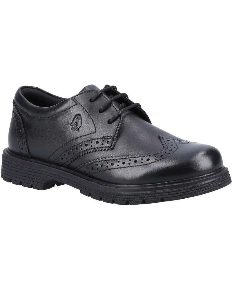 Hush Puppies SALLY SENIOR 2 Mädchen Brogues Aus Schwarzem Leder Schwarz