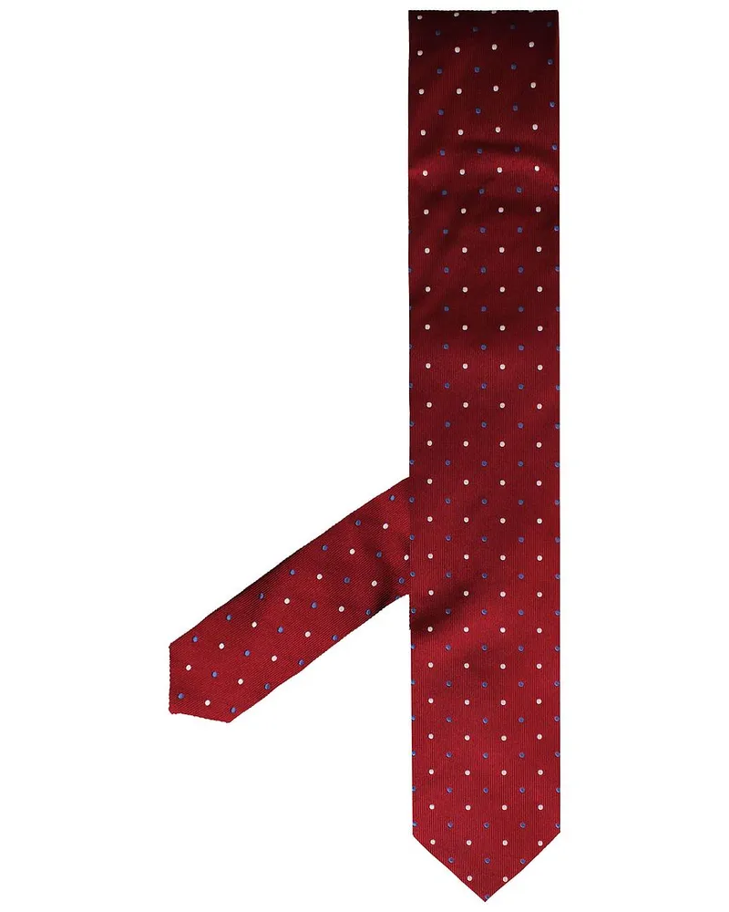 Hackett 2 Col Dot gedruckte Herren rote Krawatten Rot