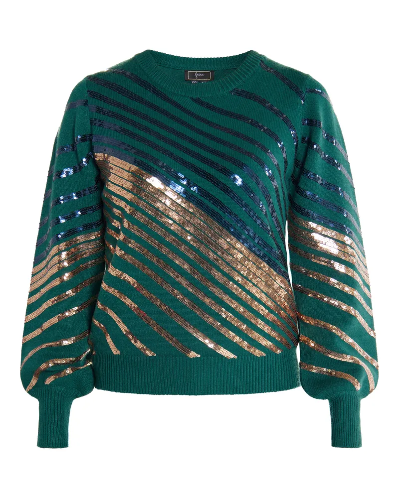 FAINA Strickpullover Damen Smaragdgrün Dunkelgrün