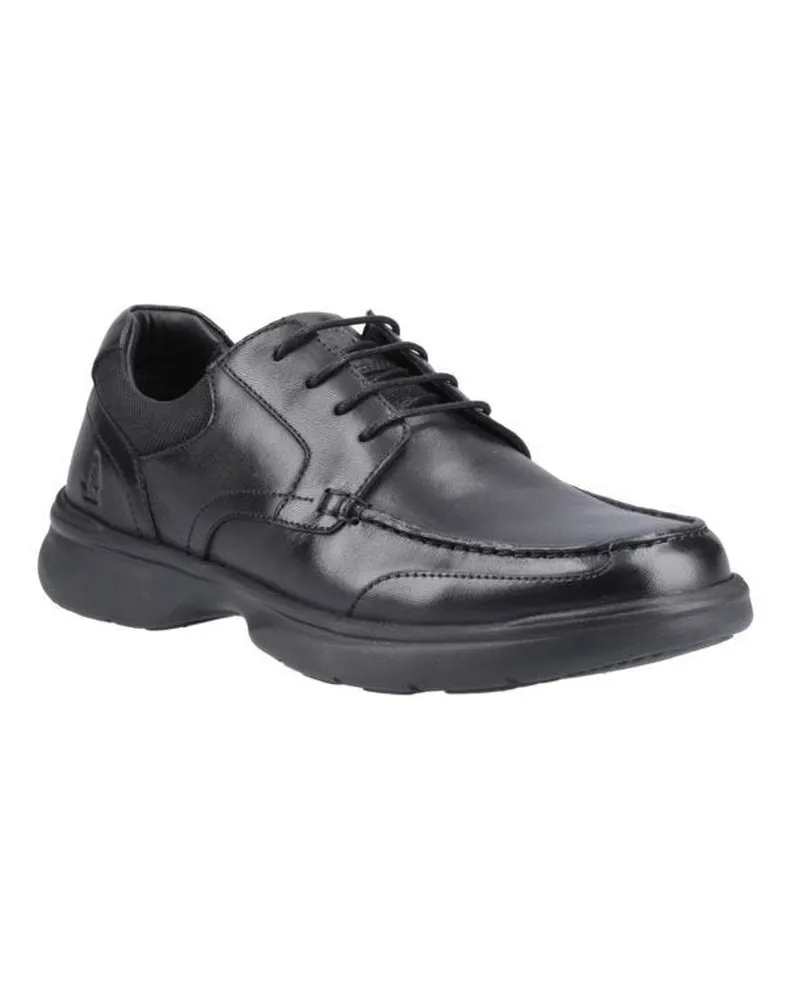 Hush Puppies Hugh" Freizeitschuhe für Herren, Leder (Schwarz Schwarz