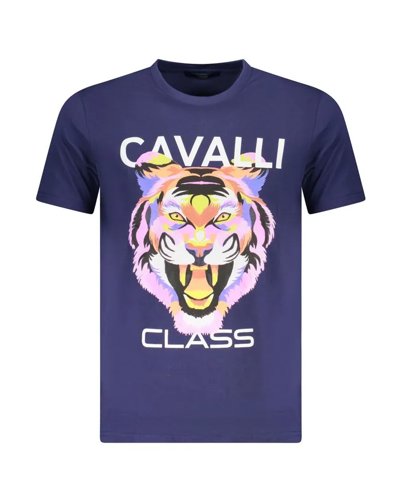 Roberto Cavalli Tiger Grafik T-Shirt Lila