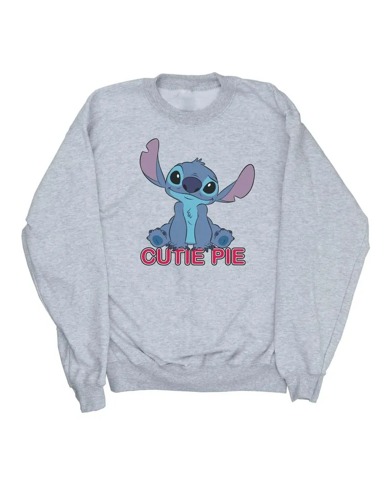 Disney Lilo And Stitch Stitch Cutie Pie" Sweatshirt für Mädchen (Grau Hellgrau