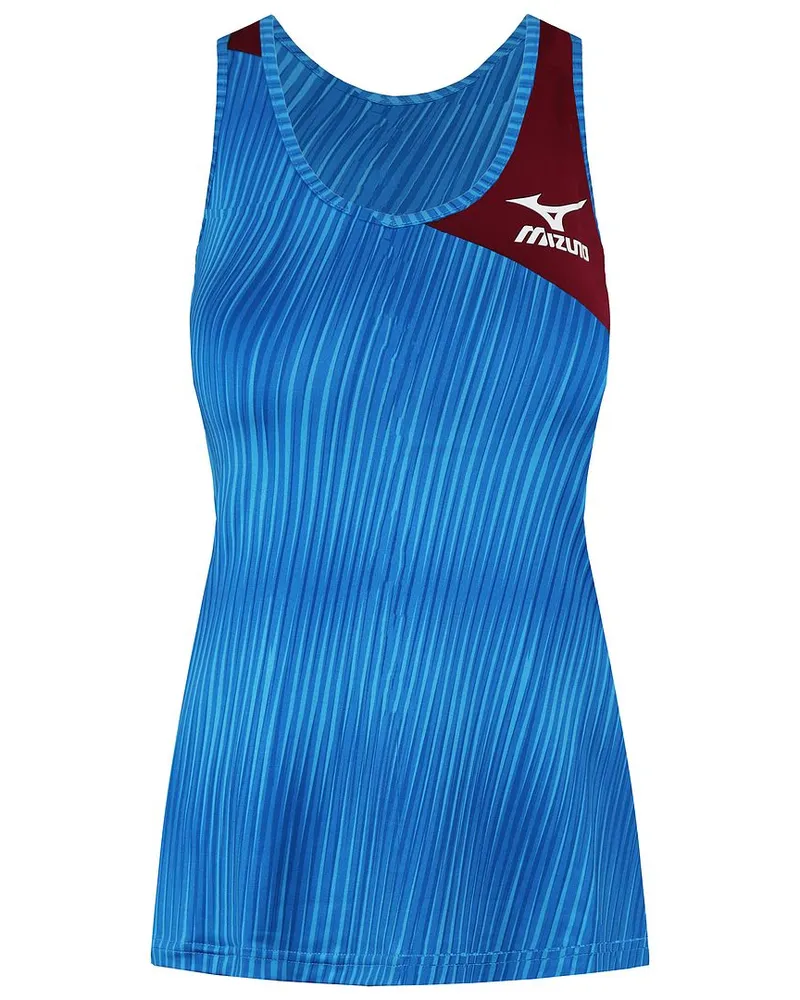 Mizuno verstärken Frauen mit dem blauen Tank Top der Frauen Blau