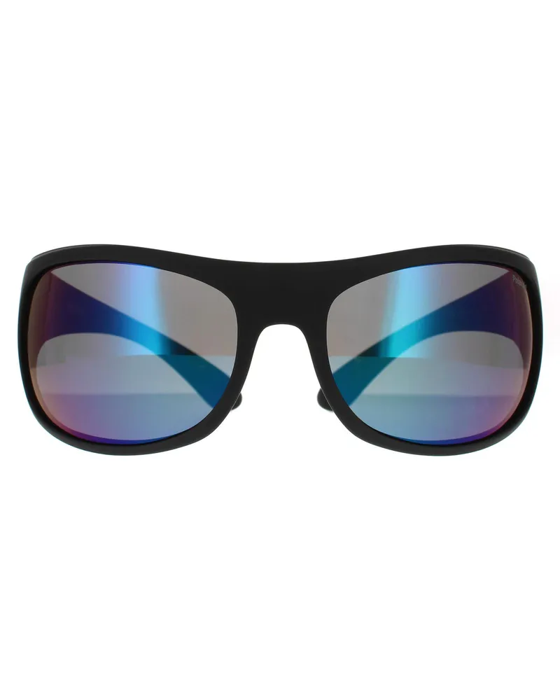 Polaroid Lunettes de soleil  07886 3ol 5Z Miroir vert noir mat polarisé Schwarz