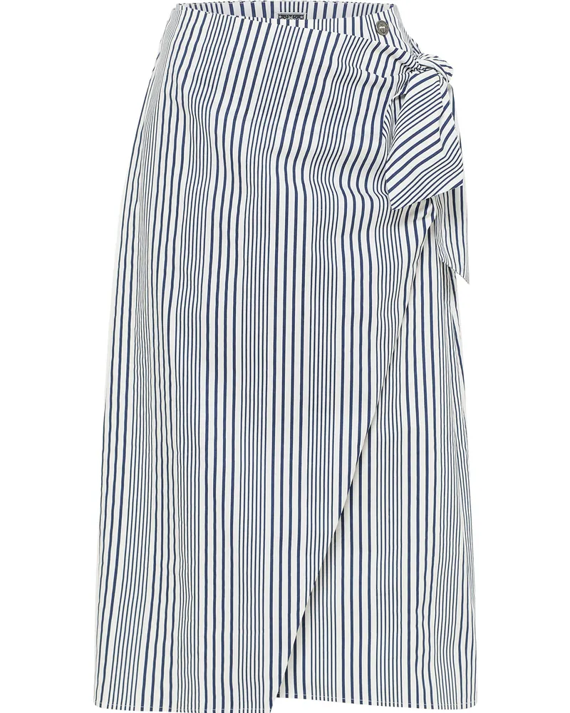 DreiMaster Wickelrock Damen Wollweiß/Marine Marineblau
